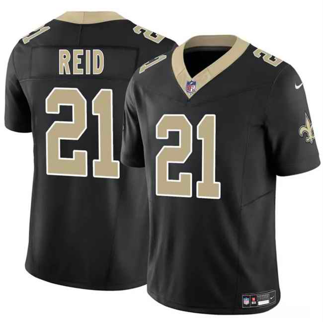Men's New Orleans Saints #21 Justin Reid Black 2025 F.U.S.E Vapor Limited Stitched Football Jersey